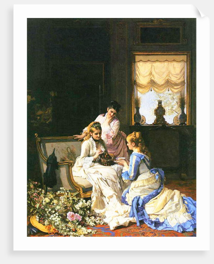 Girls with a Nest by Charles Baugniet