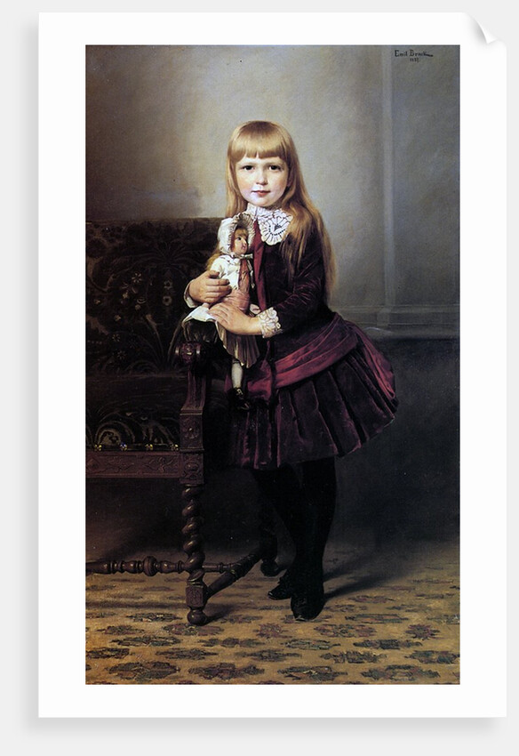 Young Girl with her Doll, 1887 by Emil Brack