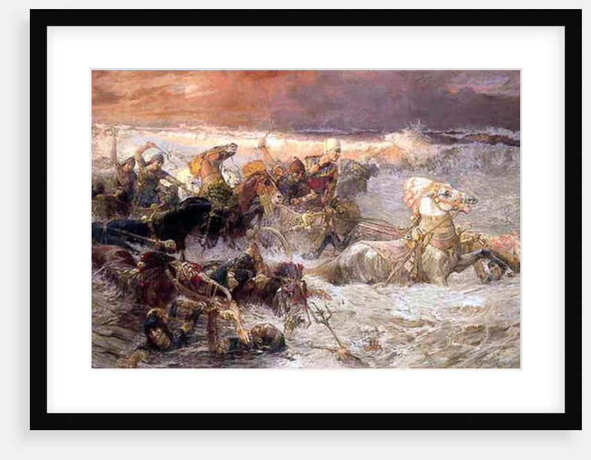 Pharaoh and his Army Drowning in the Red Sea, 1900 by Frederick Arthur Bridgman