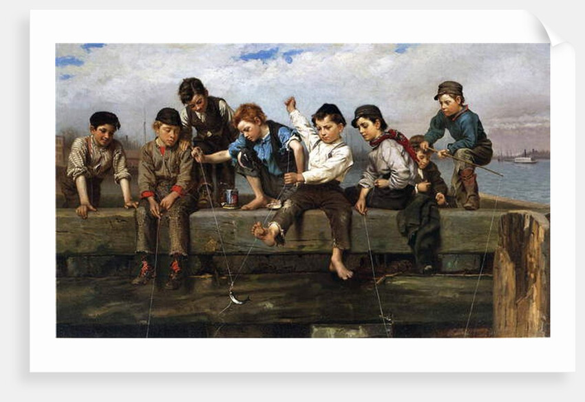 Boys Fishing, 1880 by John George Brown