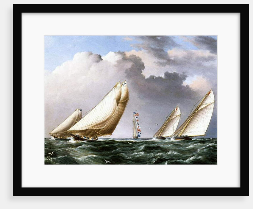 American Yachts Racing, c.1875 by James E. Buttersworth