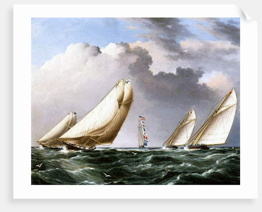 American Yachts Racing, c.1875 by James E. Buttersworth