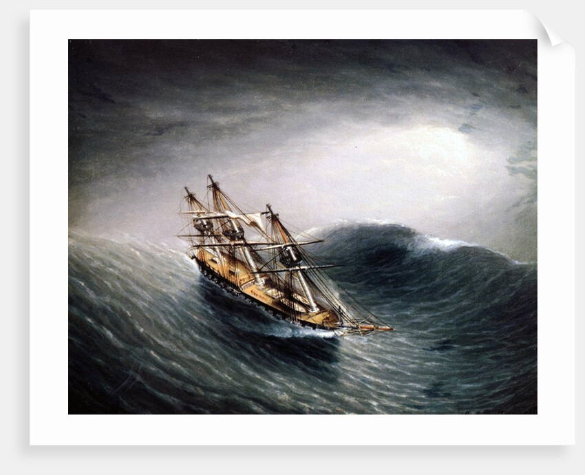 A Schooner in Heavy Sea by James E. Buttersworth