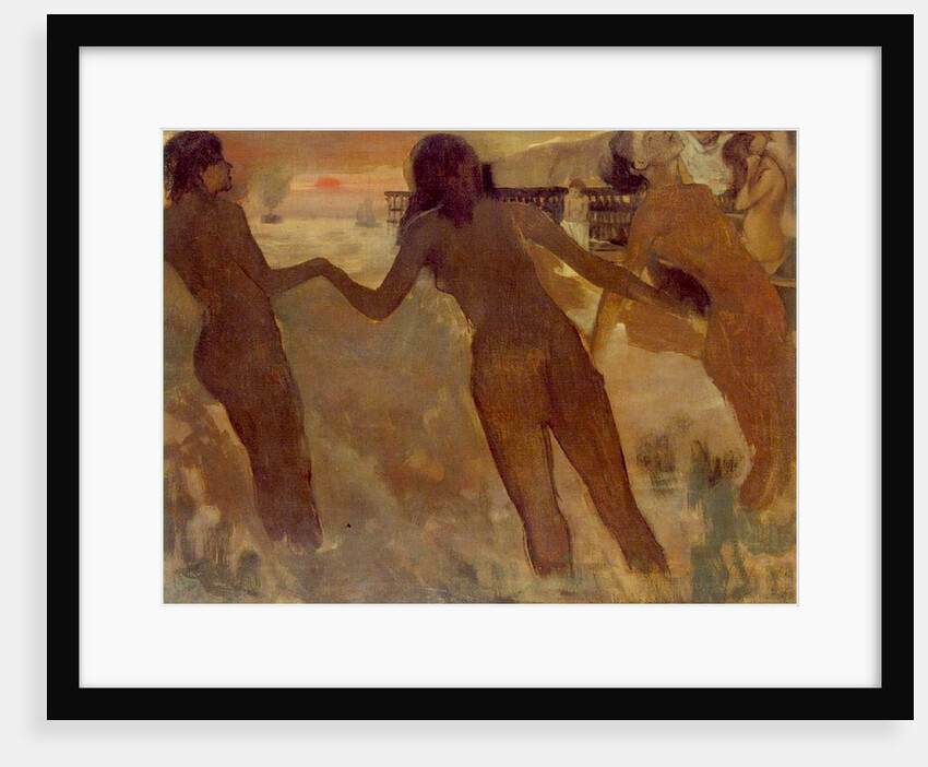 Peasant Girls Bathing at Dusk, 1875-76 by Edgar Degas
