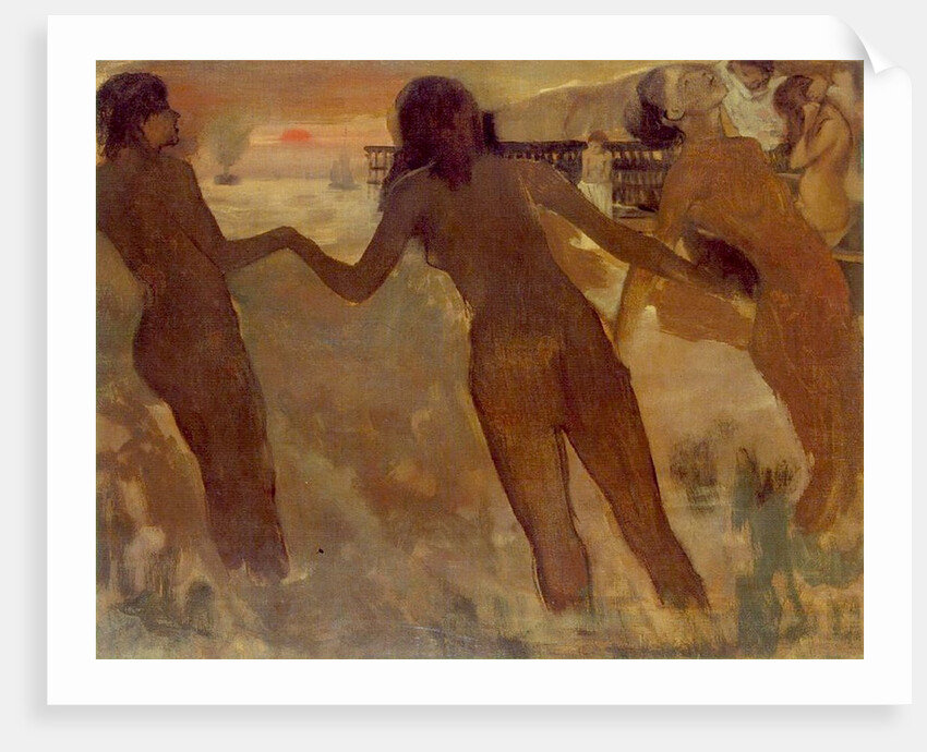 Peasant Girls Bathing at Dusk, 1875-76 by Edgar Degas