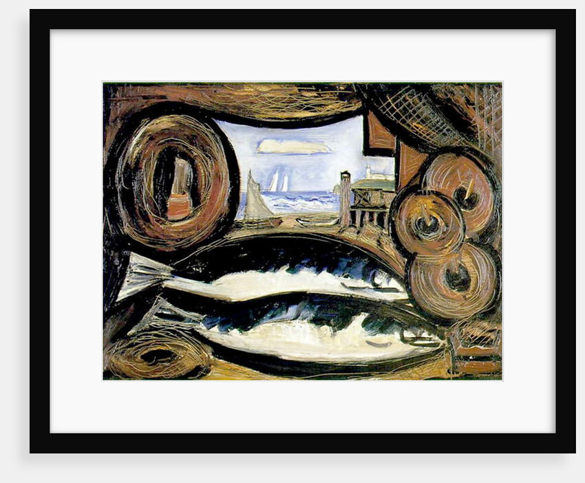 The Fish House, New England, 1934 by Marsden Hartley
