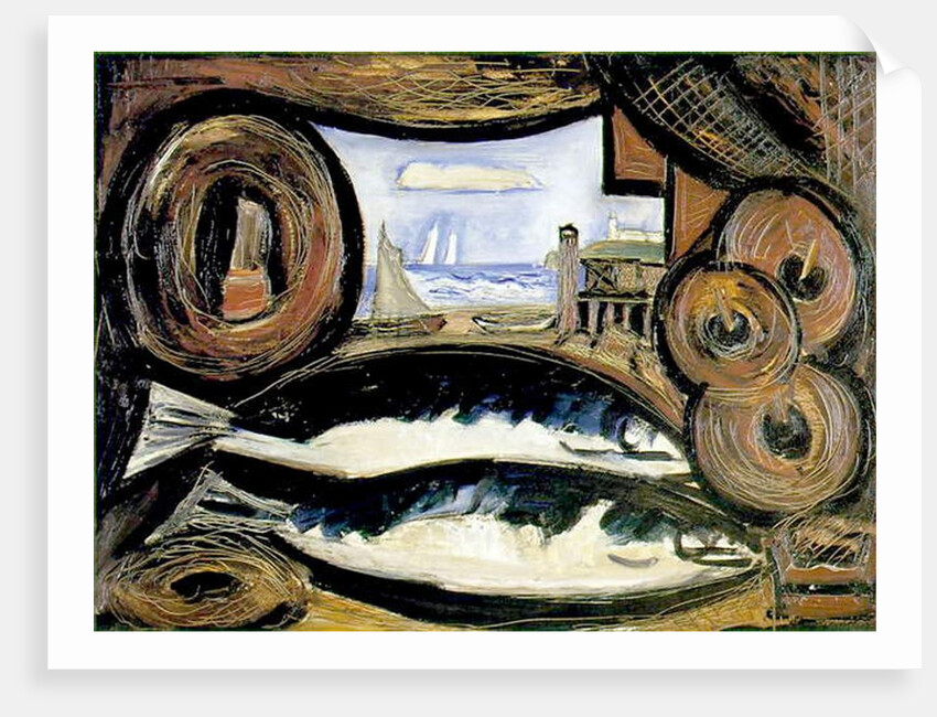 The Fish House, New England, 1934 by Marsden Hartley
