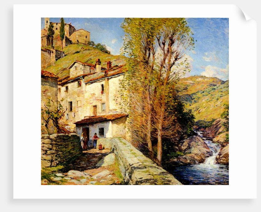 Old Mill at Pelago, Italy, 1913 by Willard Leroy Metcalf