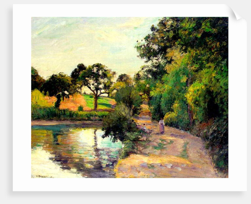 A Pond at Montfoucault, 1874 by Camille Pissarro