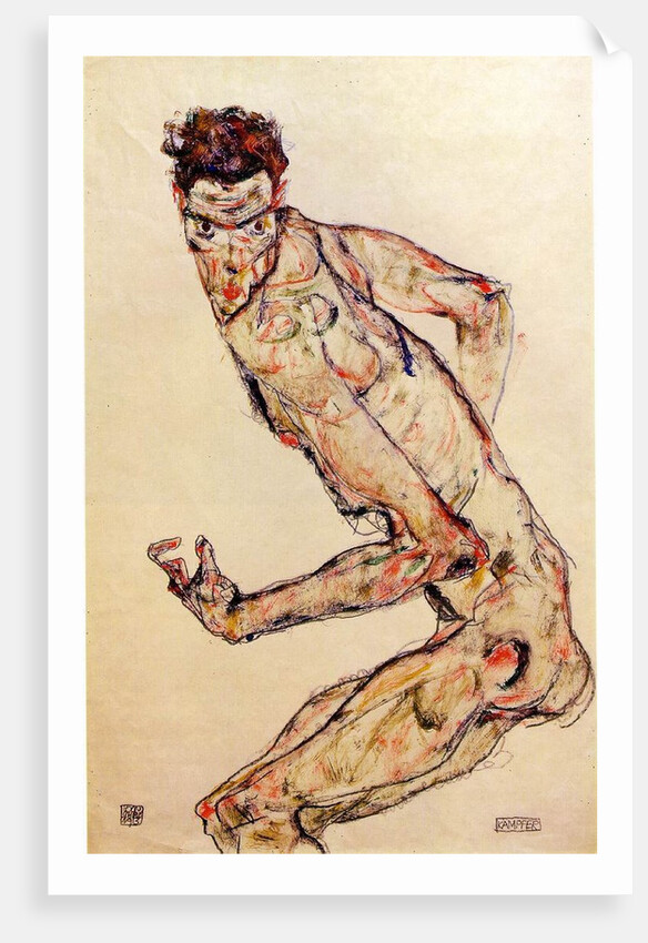 The Fighter, 1913 by Egon Schiele