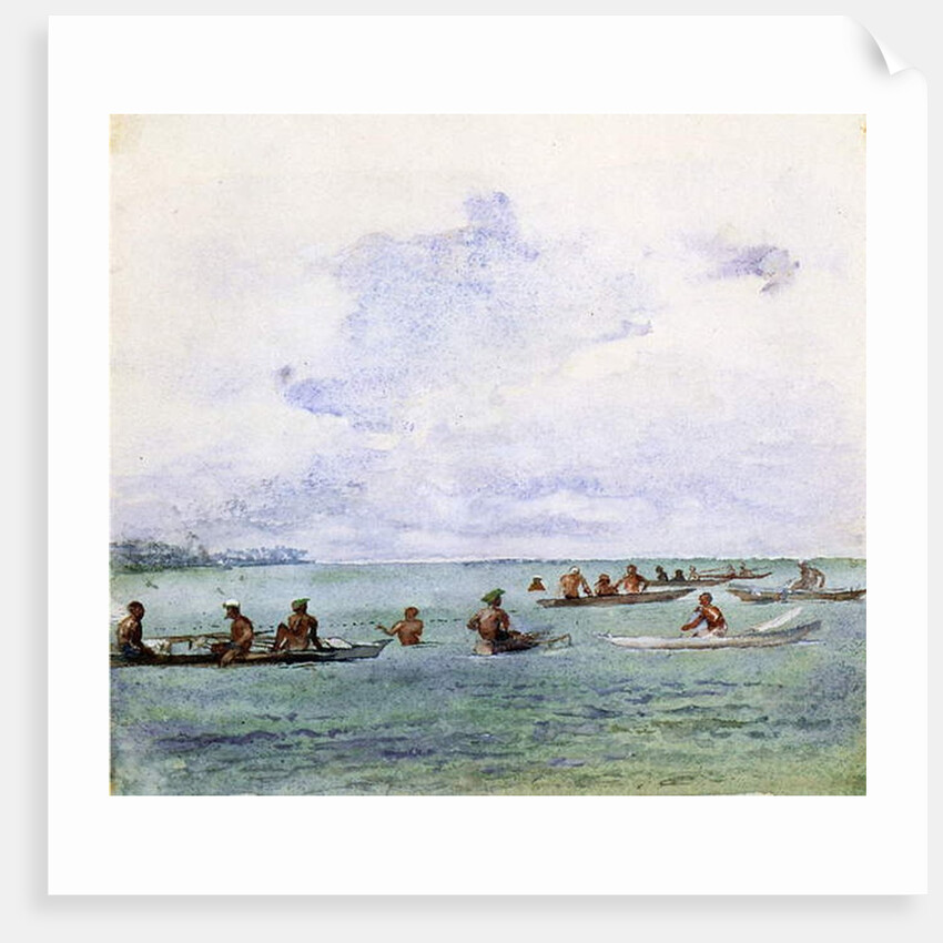A Fishing Party, Samoa, 1890 by John La Farge or Lafarge
