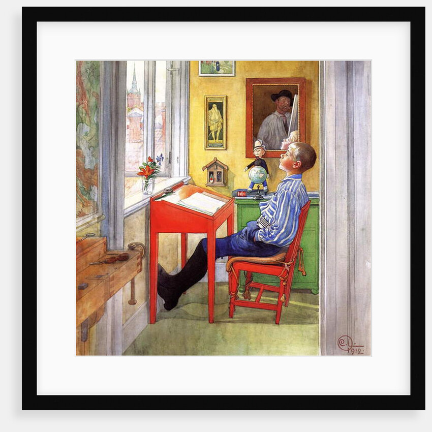 Esbjorn Doing his Homework, 1912 by Carl Larsson