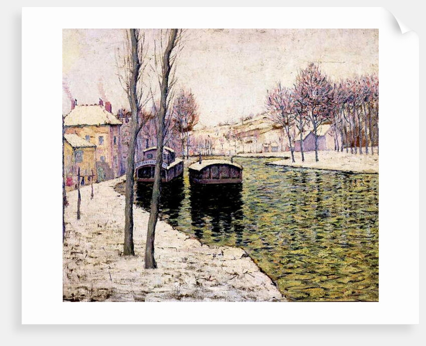 Barges on the Seine, 1894 by Ernest Lawson