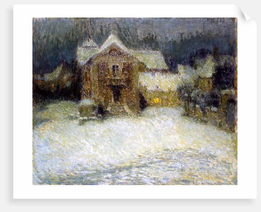 Snow at Gerberoy, 1910 by Henri Eugene Augustin Le Sidaner