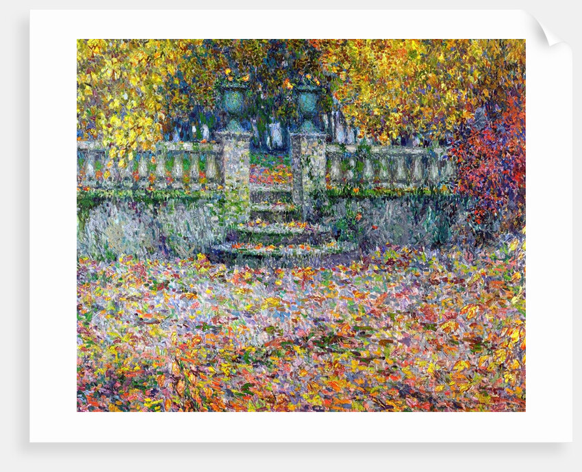 The Terrace in the Autumn, Gerberoy, 1922 by Henri Eugene Augustin Le Sidaner