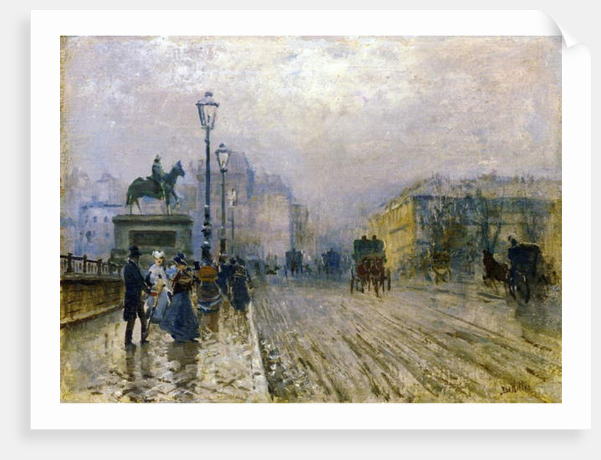 The Pont Neuf, Paris by Giuseppe or Joseph de Nittis