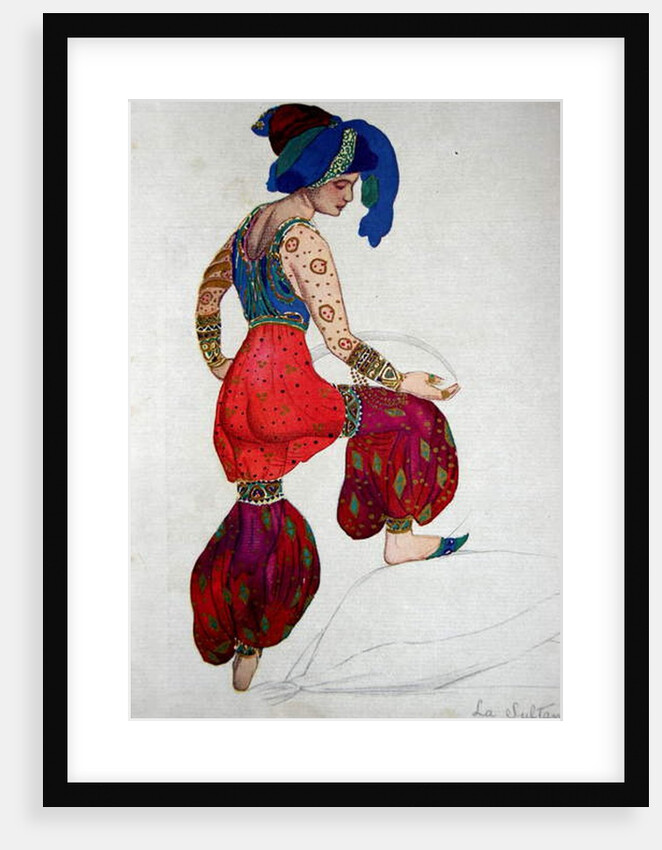 Costume design for the Blue Sultan in 'Scheherazade', c.1910 by Leon Bakst