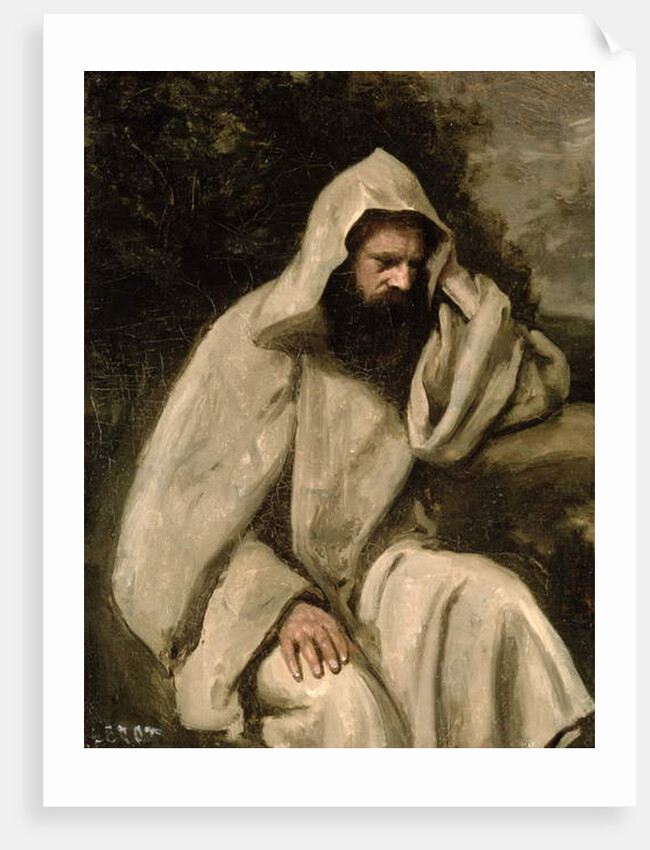 Portrait of a Monk, c.1840-45 by Jean Baptiste Camille Corot