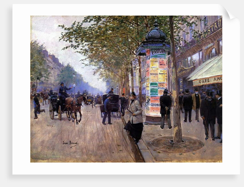 Hailing a Cab by Jean Beraud