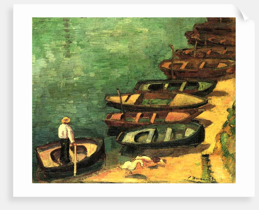 Boats at Pont-Aven, Brittany, 1890 by Emile Bernard