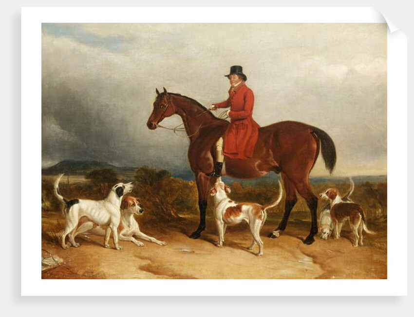 William Phillips of Risca Manor, Monmouthshire with hounds, 1850-55 by James Flewitt Mullock