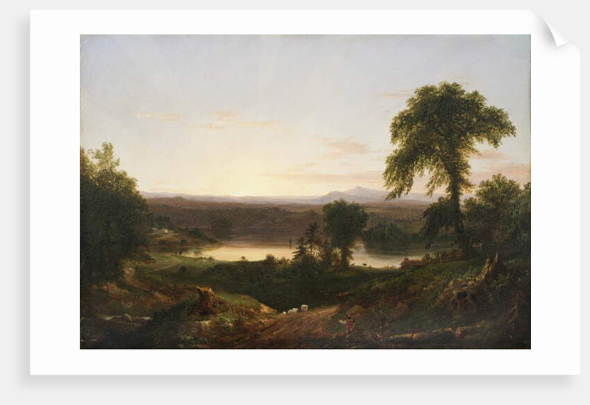 Summer Twilight, A Recollection of a Scene in New England, 1834 by Thomas Cole