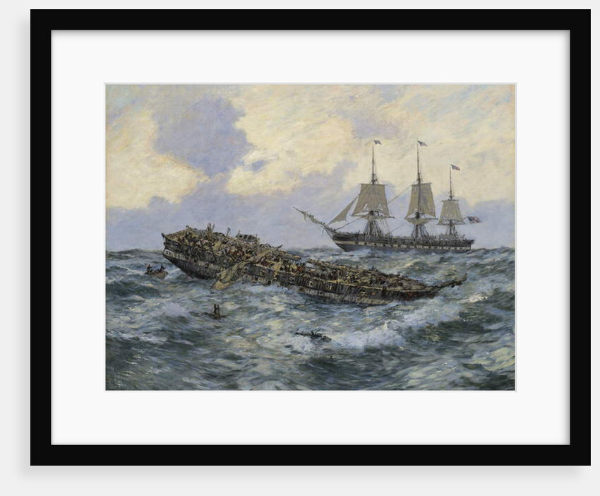 Engagement between the U.S. Frigate Constitution and H.M.S. Guerriere, 1895 by Carlton Theodore Chapman