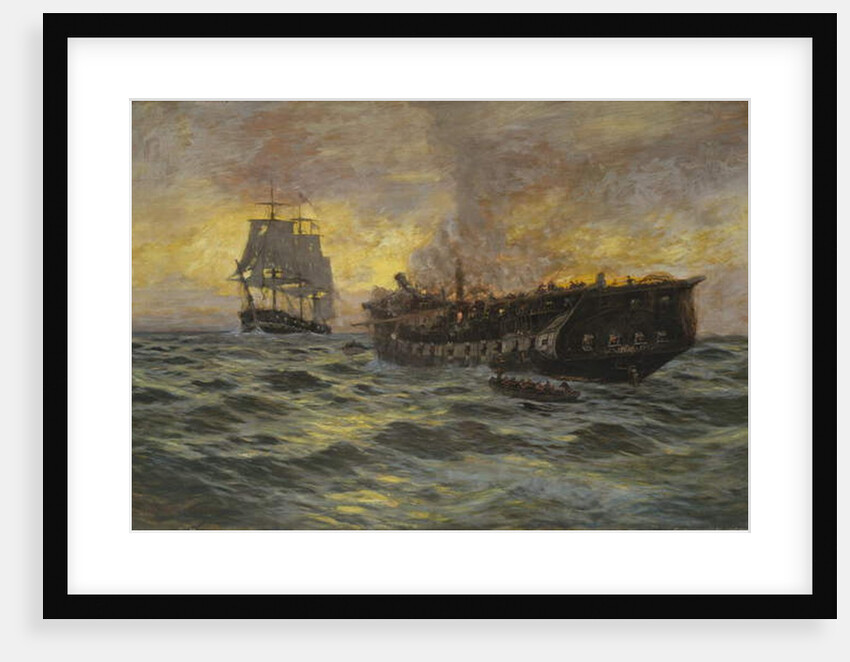 Engagement between the U.S. Frigate Constitution and H.M.S. Java, 1897 by Carlton Theodore Chapman