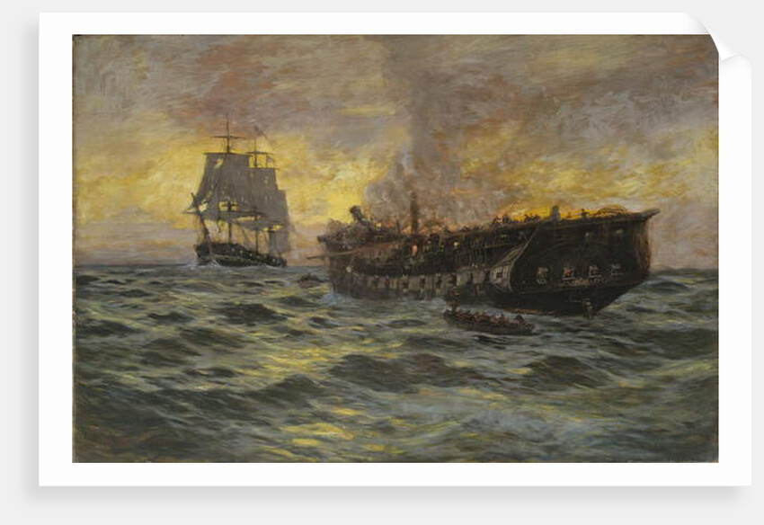 Engagement between the U.S. Frigate Constitution and H.M.S. Java, 1897 by Carlton Theodore Chapman