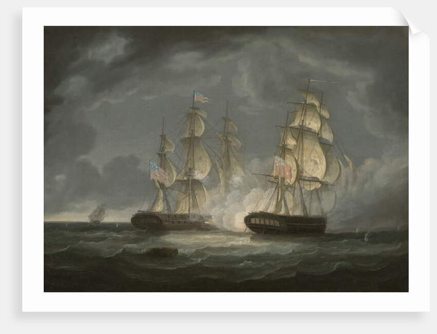 Running Action Between the U.S. Frigate President and H.M.S. Endymion, 1815 by Thomas Butterworth