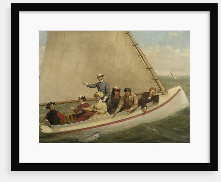 Fishing in a Catboat in Great South Bay, 1871 by Junius Brutus Stearns