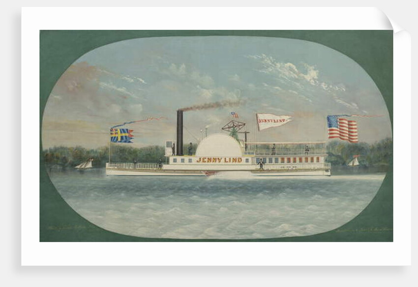 Steamboat 'Jenny Lind', 1850 by James Bard