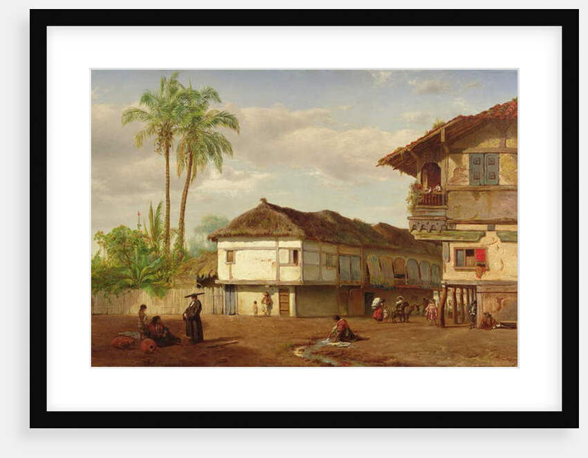 Street View of Guayaquil, Ecuador, 1859 by Louis Remy Mignot