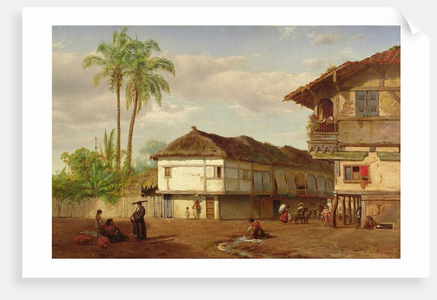 Street View of Guayaquil, Ecuador, 1859 by Louis Remy Mignot