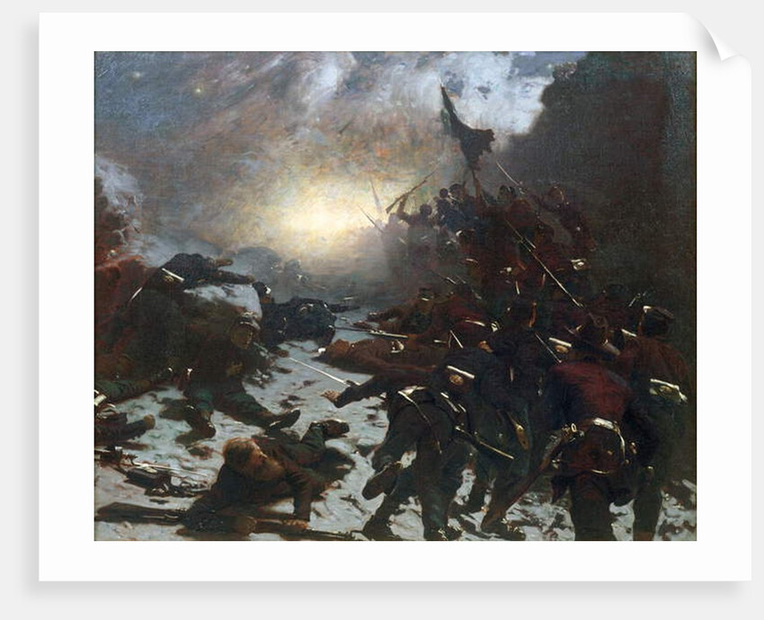 Charging of the Battery, 1882 by Gilbert Gaul