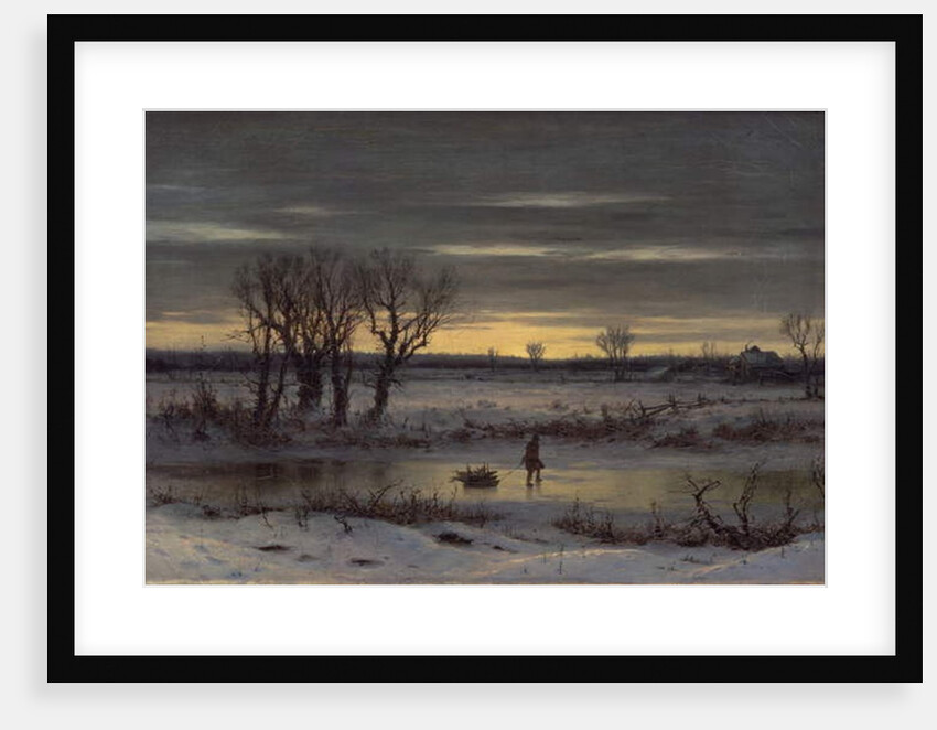 Winter Twilight Near Albany, 1858 by George Henry Boughton
