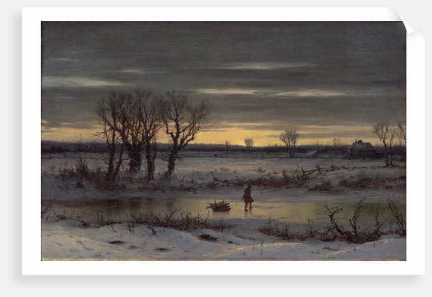 Winter Twilight Near Albany, 1858 by George Henry Boughton