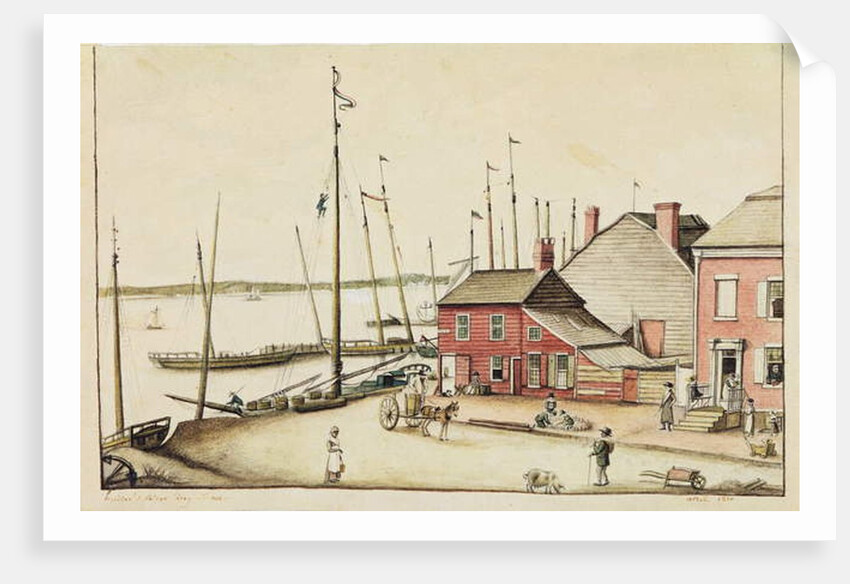 Hudson's River, Day Street, 1810 by Anne Marguerite Hyde de Neuville