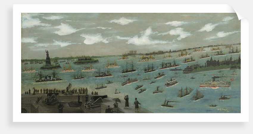 Review of the United States Fleet in New York Harbour with the Statue of Liberty, 1893 by Andrew Meyer