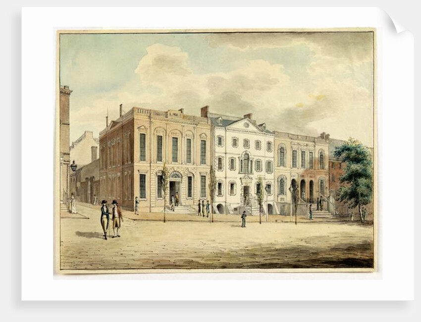 North-east corner of Wall and William Streets, New York City, 1798 by Archibald Robertson