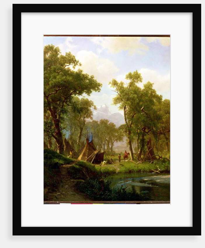 Indian Encampment, Shoshone Village, 1860 by Albert Bierstadt