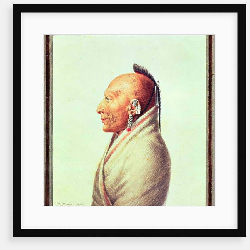 Indian Chief of the Little Osages, c.1807 by Charles Balthazar Julien Fevret de Saint-Memin