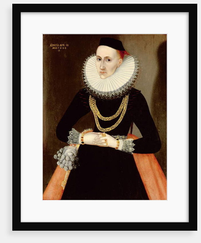 Portrait of a Young Lady, 1608 by German School