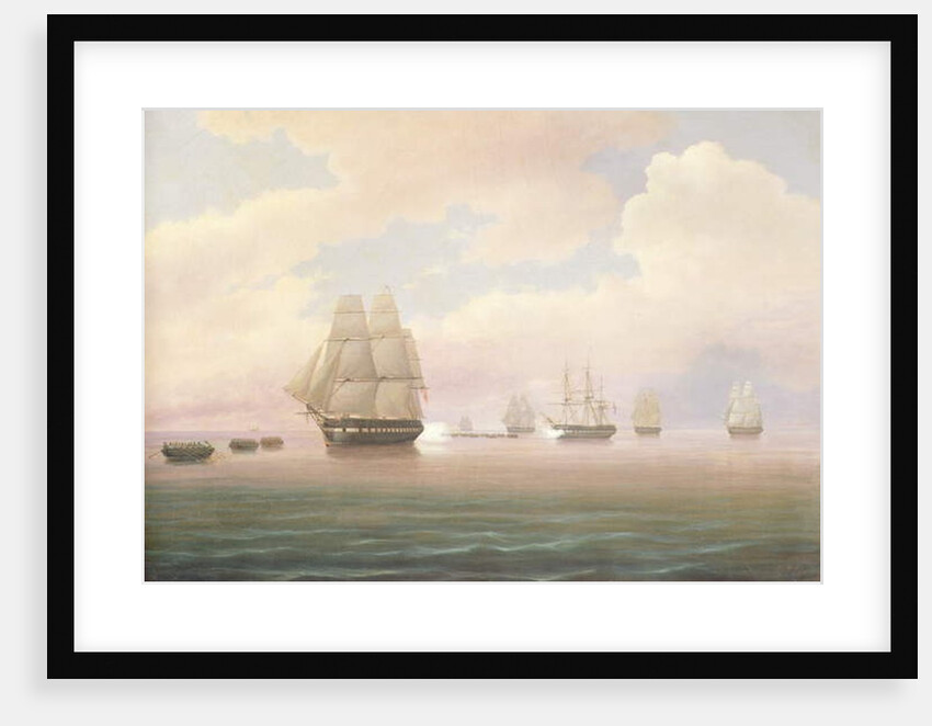 Escape of the U.S. Frigate Constitution, 1838 by Thomas Birch