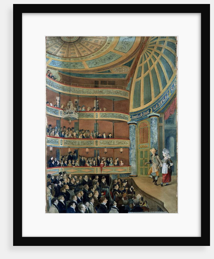 Interior of The Park Theatre, New York City, 1822 by John Searle
