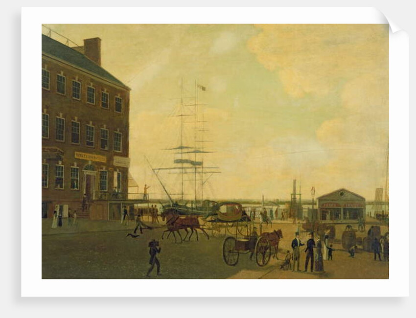 Foot of Cortlandt Street, New York City, c.1818-49 by American School