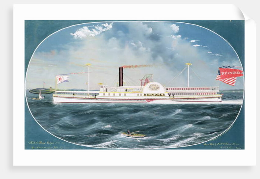 Steamboat 'Reindeer', 1850 by James Bard