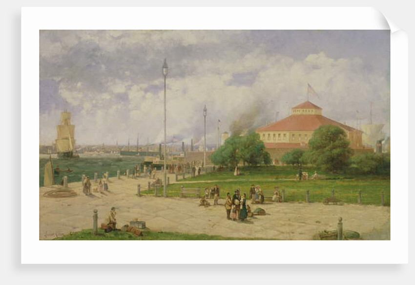 New York Harbour and Castle Garden, 1885 by Andrew Melrose