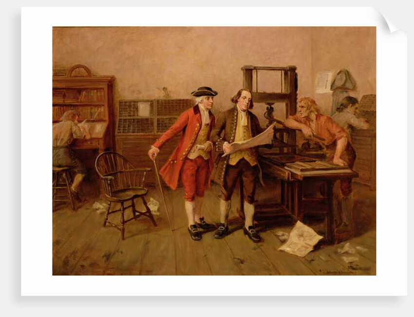 Benjamin Franklin, Printer, c.1928 by John Ward Dunsmore