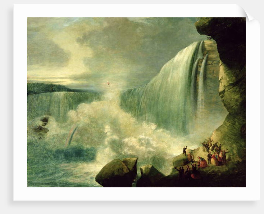 Blondin Crossing the Niagara Falls on a Tightrope, c.1859-60 by American School